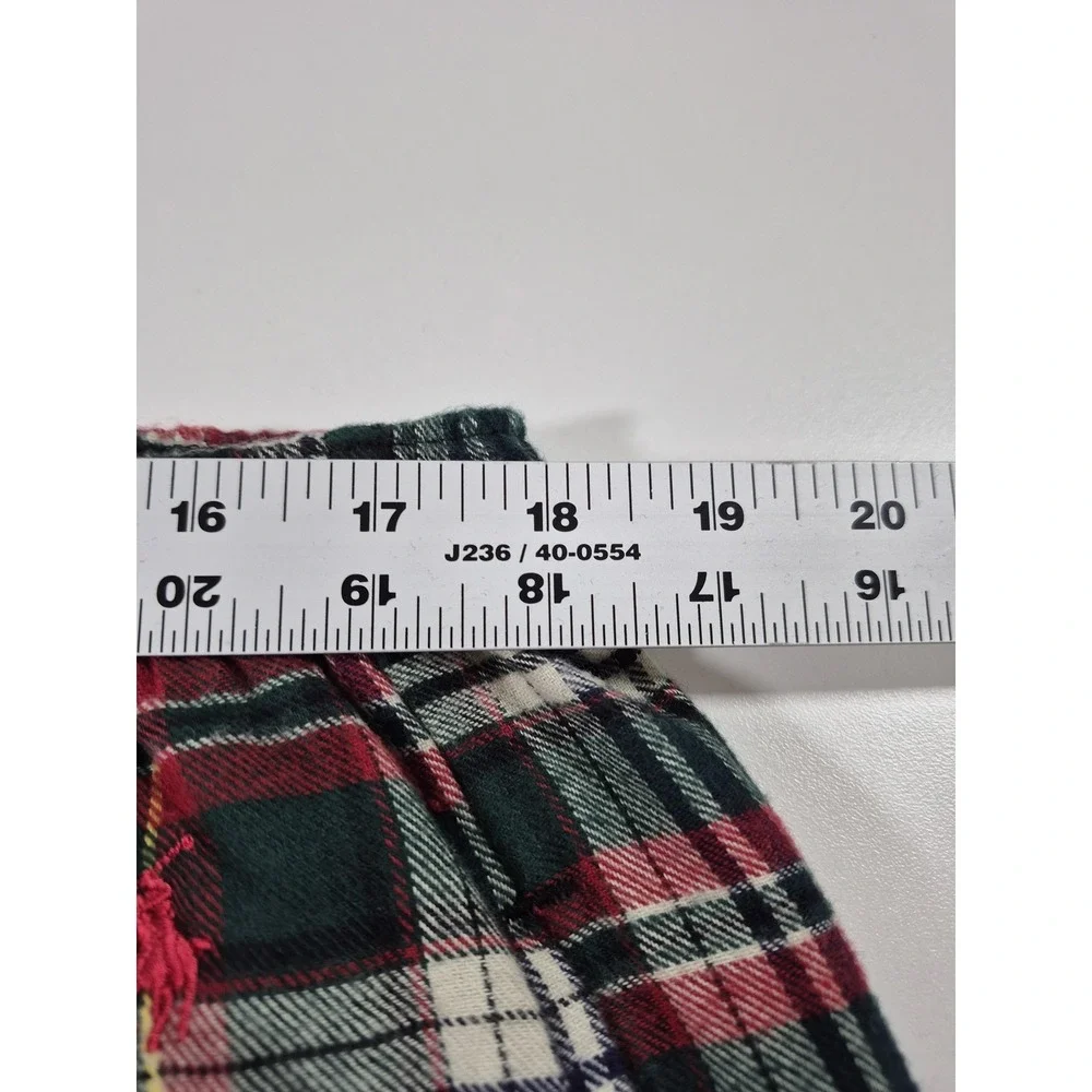 Polo Ralph Lauren Pajama Pants Mens L Green Plaid Flannel Sleepwear Drawstring